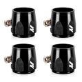 Mishimoto Aluminum -4AN Hex Finishers Black-1
