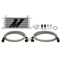 Mishimoto Universal Thermostatic Oil Cooler Kit 16-Row Silver-1
