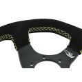 Sportovní volant FMIC.Pro D-Shape semišový 325mm odsazení 42mm žlutý-4