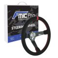 Sportovní volant FMIC.Pro Track semišový 350mm odsazení 90mm červený-1