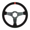 Sportovní volant FMIC.Pro Track semišový 350mm odsazení 90mm červený-6
