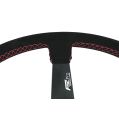 Sportovní volant FMIC.Pro Track semišový 350mm odsazení 90mm červený-4