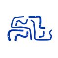 Mishimoto Subaru Impreza WRX/STI Silicone Ancillary Hose Kit 2004-2007 Blue-1