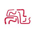 Mishimoto Subaru Impreza WRX/STI Silicone Ancillary Hose Kit 2004-2007 Red-1