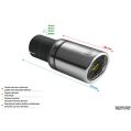 Univerzální koncovka tlumiče výfuku kulatá 100mm délka 120mm montážní průměr 65mm-2