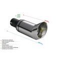 Univerzální koncovka tlumiče výfuku kulatá 80mm délka 170mm montážní průměr 55mm-2