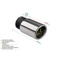 Univerzální koncovka tlumiče výfuku oválná 65×55mm délka 80mm montážní průměr 55mm-2
