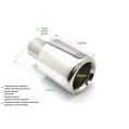 Univerzální koncovka tlumiče výfuku kulatá 100mm délka 120mm montážní průměr 60mm-2