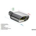 Univerzální koncovka tlumiče výfuku oválná 145×75mm délka 140mm montážní průměr 60mm-2