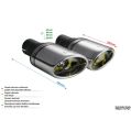 Univerzální koncovka tlumiče výfuku oválná 120×80mm délka 120mm montážní průměr 50mm-2