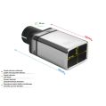 Univerzální koncovka tlumiče výfuku  obdélníková 82×54mm délka 120mm montážní průměr 50mm-2