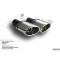 Univerzální koncovka tlumiče výfuku oválná 95×65mm délka 120mm montážní průměr 45mm-2