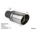 Univerzální koncovka tlumiče výfuku kulatá 70mm délka 120mm montážní průměr 55mm-2