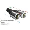Univerzální koncovka tlumiče výfuku kulatá 80mm délka 200/180mm montážní průměr 50mm-2