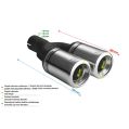 Univerzální koncovka tlumiče výfuku kulatá 80mm délka 160mm montážní průměr 45mm-2