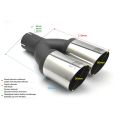 Univerzální koncovka tlumiče výfuku kulatá 80mm délka 210mm montážní průměr 60mm-2