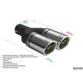 Univerzální koncovka tlumiče výfuku kulatá 100mm délka 200mm montážní průměr 60mm-2
