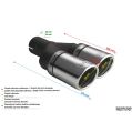 Univerzální koncovka tlumiče výfuku kulatá 100mm délka 200/180mm montážní průměr 60mm-2