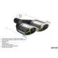 Univerzální koncovka tlumiče výfuku oválná 120×80mm délka 250mm montážní průměr 60mm-2