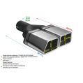 Univerzální koncovka tlumiče výfuku speciální 86×54mm délka 200mm montážní průměr 50mm-2
