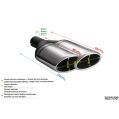 Univerzální koncovka tlumiče výfuku oválná 220×80mm délka 220mm montážní průměr 50mm-2