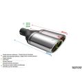Univerzální koncovka tlumiče výfuku oválná 220×80mm délka 220mm montážní průměr 55mm-2