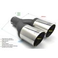 Univerzální koncovka tlumiče výfuku kulatá 90mm délka 220mm montážní průměr 55mm-2