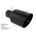Univerzální koncovka tlumiče výfuku kulatá 100mm délka 120mm montážní průměr 60mm-2