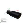 Univerzální koncovka tlumiče výfuku kulatá 70mm délka 120mm montážní průměr 55mm-2