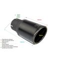 Univerzální koncovka tlumiče výfuku kulatá 90mm délka 120mm montážní průměr 60mm-2