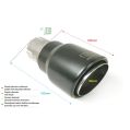 Univerzální koncovka tlumiče výfuku kulatá 90mm délka 120mm montážní průměr 65mm-2