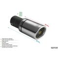 Univerzální koncovka tlumiče výfuku kulatá 90mm délka 190mm montážní průměr 45mm-2