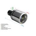 Univerzální koncovka tlumiče výfuku kulatá 100mm délka 120mm montážní průměr 50mm-2