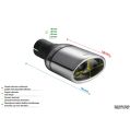 Univerzální koncovka tlumiče výfuku oválná 120×80mm délka 120mm montážní průměr 60mm-2
