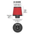 AEM dryflow air filter 21-204DK 80-89MM-2