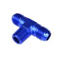 T-kus vnější / vnitřní / vnější  AN8-3/8 NPT-AN8 Modrá-3