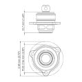 Ventil blow off Turbosmart TS-0203-1266 Kompact Shortie Plumb Back Ford Fiesta ST 1.6L EcoBoost 2013+-1