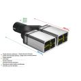 Univerzální koncovka tlumiče výfuku  obdélníková 82×54mm délka 200mm montážní průměr 55mm-2