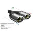 Univerzální koncovka tlumiče výfuku oválná 120×80mm délka 250mm montážní průměr 55mm-2