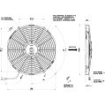 Axial fan SPAL 12V VA08-AP51/C-23A (350 MM)-2