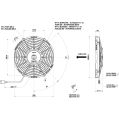 Axial fan SPAL 12V VA11-AP7/C-57S (255 MM)-2