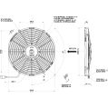 Axial fan SPAL 12V VA13-AP9/C-35S (330 MM)-2