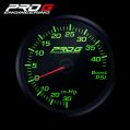 Ukazatel Pro G Race Series RC, přeplnění Boost 40 PSI GREEN 52mm-1