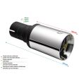 Univerzální koncovka tlumiče výfuku kulatá 80mm délka 120mm montážní průměr 55mm-2