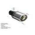 Univerzální koncovka tlumiče výfuku oválná 120×80mm délka 120mm montážní průměr 45mm-2