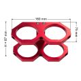 JRspec Dvojitý držák palivového čerpadla 60mm typ 2 Červený-6